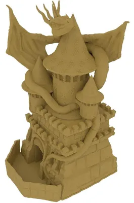 Produktbild von 3D Würfelturm Master Gold – Modular für Tabletop & DnD
