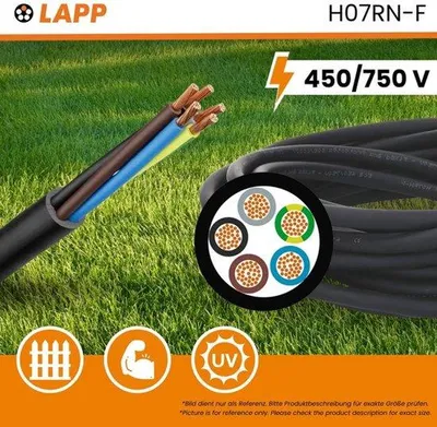 Zdjęcie produktu dla Kabel gumowy H07RN-F, 10 metrów, 3G2,5mm² - 3-żyłowy, czarny