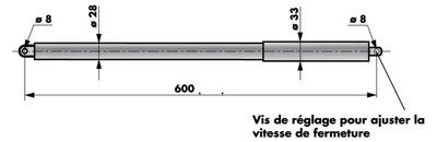 Image de Ferme-portillon DIREKT 150 avec équerre de fixation indémontable noir - DICTATOR - 392340