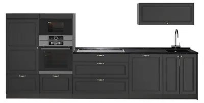Imagen del producto de Mueble de cocina Vicco Fame-Line Antracita-Oro Landhaus/Antracita 340 cm, ET Antracita, Model 64473