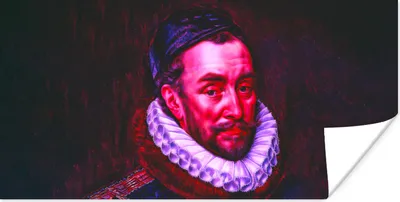 Produktbild von MuchoWow® Poster Kunst - Wilhelm von Oranien - Rosa 160x80 cm - Foto Poster