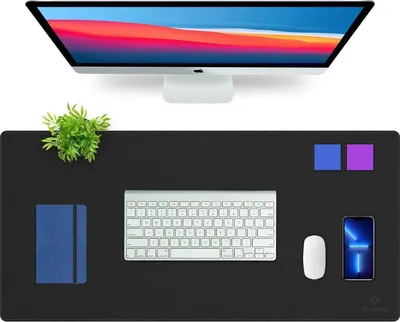 Obrázek produktu pro Upgrade podložka na stůl černá 90x43cm Imitace kůže voděodolná, oboustranná