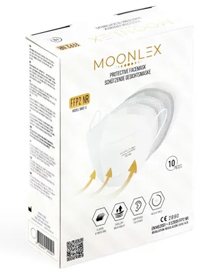 Produktbild von Moonlex Ffp2 Maske Ce2890 5lagig einzeln foliert 10 St
