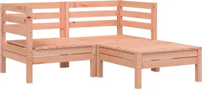 Zdjęcie produktu dla Ogrodowa sofa 2-osobowa z podnóżkiem, lite drewno daglezjowe