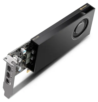 Produktbild von PNY Quadro A400                    4GB GDDR6 4xmDP LP