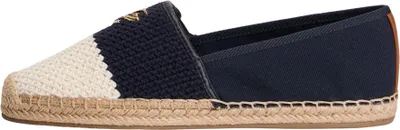 Immagine prodotto di Tommy Hilfiger, espadrilles da donna, modello "Script Crochet" con logo, colore blu (azzurro), taglia 38