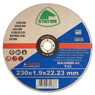 Image de Molette à métaux STANDARD T41, Ø 230 x 1,9 x 22,23 mm, STAYER