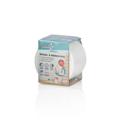 A product package for a protective and covering fleece, likely for painting or renovation.