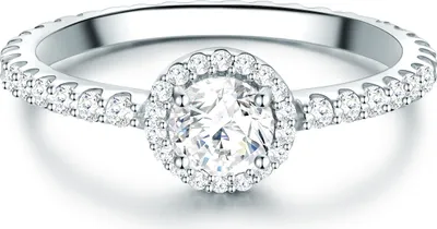 Trilani Damen-Ring Sterling Silber Mit Zirkonia – Verlobungsring Im Brillantschliff, Mit Lederetui
