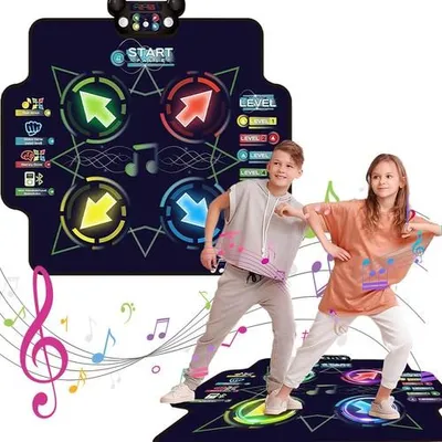 Image de Tapis de danse pour enfants de 8 à 12 ans - Tapis de danse musical électronique - Jouets avec Bluetooth