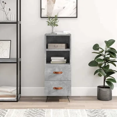 Produktbild von vidaXL Sideboard Betongrau 34,5x34x90 cm Holzwerkstoff