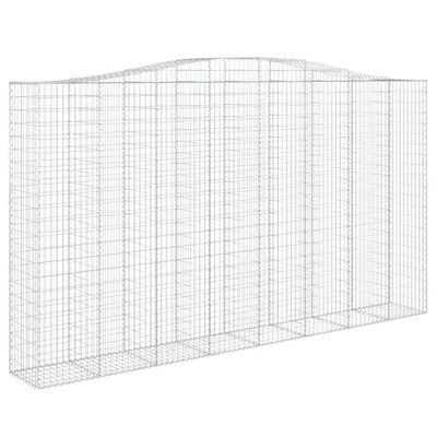 Produktbild von vidaXL Gabione mit Hochbogen 400x50x220/240 cm Verzinktes Eisen