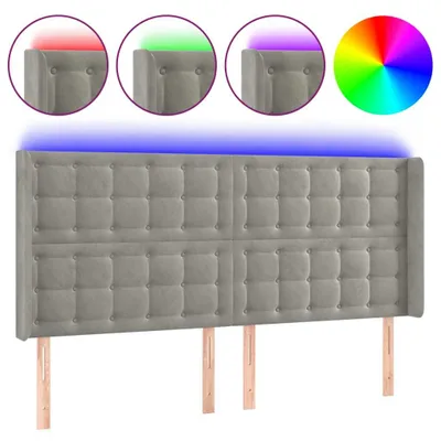 Produktbild von VidaXL 3124542, Hellgrau, Polyester, Holz, 1830 mm, 118 cm, 128 cm, 160 mm