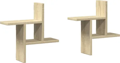 Obrázek produktu pro vidaXL Nástěnné police 2 ks Sonoma dub 38x12x38 cm materiál na bázi dřeva