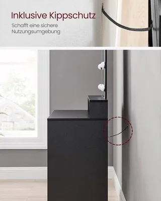 Obrázek produktu pro Černá LED zrcátka s osvětlením