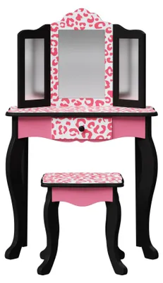 Produktbild von Schminktisch mit Hocker - Leopard