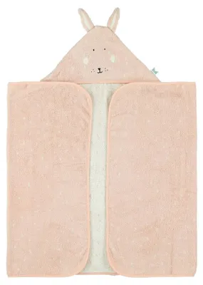Image de Trixie Serviette de bain à capuche coton70x130cm Mrs. Rabbit rose