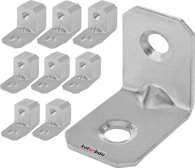 Produktbild von KOTARBAU® 100er Set Winkelverbinder 20 x 20 x 16 mm Sicke Stahl Bauwinkel Montagelöcher Möbelwinkel Verzinkt Schwerlast Holzverbinder Montagewinkel Stuhlwinkel