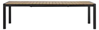 Produktbild von Joan Gartentisch 205-275 x 100 cm, mit Auszug inkl. 1 Platte, schwarz und teak Nachbildung.