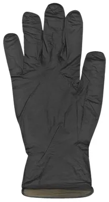 Image de Gants jetables professionnels, taille M, en nitrile, couleur noire, boîte de 100 pièces