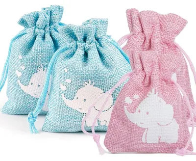 Zdjęcie produktu dla Torby jutowe na prezenty, 8 x 10 cm, zestaw 50 sztuk