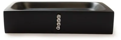Produktbild von Bagnoxx Seifenschale, Seifenablage (LxBxH): 11,2 x 7,5 x 2,3cm Schwarz Badezimmer Zubehör, Ablageschale für Seife, einfache Reinigung