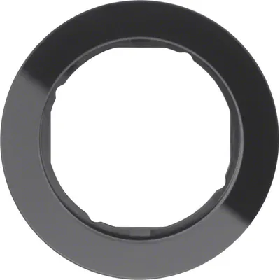 Produktbild von Berker 10112016 Rahmen 1fach Serie R.Classic Glas. schwarz