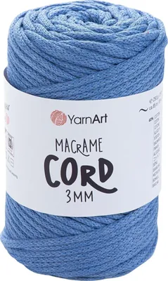 Produktbild von Yarn Art Macrame Cord 3 mm 85 m 786 Lapis Schnur