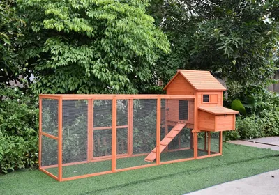 Image de Volière - Enclos pour volailles - Habitat pour animaux - Abri extérieur - Cage pour animaux en bois - Dimensions intérieures : environ 310 x 150 x 150 cm