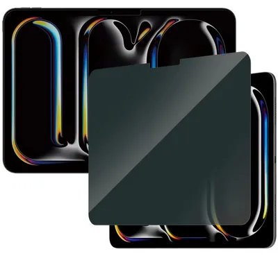 Image de PanzerGlass - Protection d'écran pour tablette - ajustement ultra-large - verre - avec filtre anti-vue - 11" - couleur du cadre noir - pour Apple 11-inch iPad Pro M4 Wi-Fi, M4 Wi-Fi + Cellular (P2831)