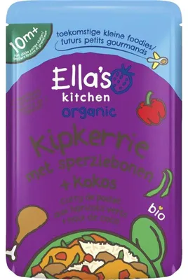 Immagine prodotto di Ella's Kitchen Kipkerrie con fagiolini e porridge al cocco 190g
