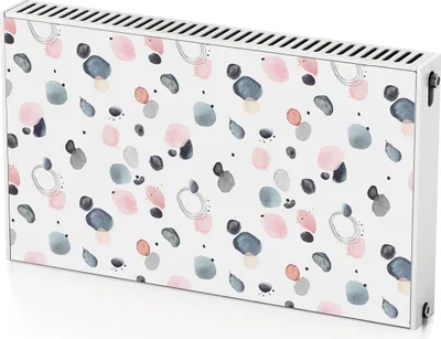 Produktbild von Bunte Punkte – Magnetische Heizkörperabdeckung – 100x60 cm – Magnet Heizkörperabdeckung – 3D Würfel – Heizkörperverkleidung – Magnetische Wandverkleidung – Wetterfest