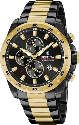Image de Festina mens montre sport acier inoxydable montre bracelet noir or UF20563/1