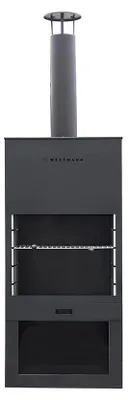 Obrázek produktu pro Westmann ocelový gril s krbem a terasovou troubou černý 41x70x229 cm