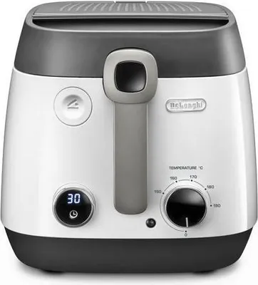 Produktbild von Fritteuse DELONGHI FS6067, 2,4 L Fassungsvermögen, 1700 W, 41,5 x 29 x 26 cm, Grau/Schwarz