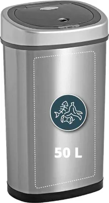 Produktbild von Famanu Abfalleimer mit Bewegungssensor - 50 l, hochwertiger Edelstahl