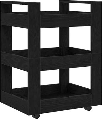 Zdjęcie produktu dla Wózek Kuchenny Czarny Dąb 60 x 45 x 80 cm