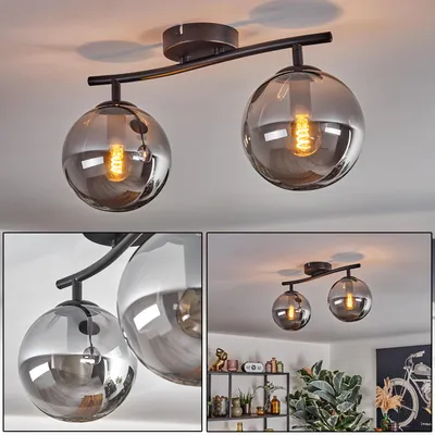 Produktbild von Fossobiubo Deckenlampe aus Metall/Glas in Schwarz