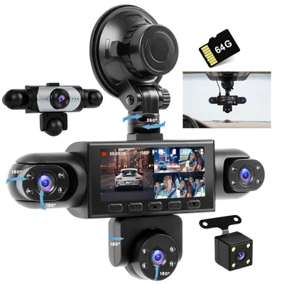 Productafbeelding van 5-kanaals dashcam auto met 1080P en 64 GB SD-kaart