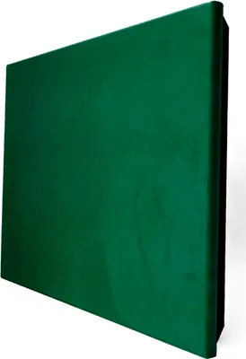 Produktbild von 2er-Pack - Akustikstoff-Samtplatte mit Montagesatz "CINEMATIC" | 50 x 50 x 5 cm | Farbe: (Grün, Dicke: 53 mm)