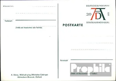 Produktbild von Belege Ganzsachen BRD (BR.Deutschland) 1971 PSo3/02 Amtliche Sonderpostkarte mit Zusatzfrankatur  Dürersignum