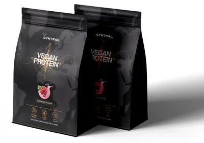 Produktbild von GYMTRAIL® Veganes Eiweißpulver aus Erbsenprotein 1000g | Pflanzliches Proteinpulver mit essenziellen Aminosäuren | Ohne Soja und Süßungsmittel mit Birkenzucker | Raspberry