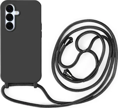 Produktbild von Handykette für Samsung Galaxy S25+ Hanyhülle mit Band Hülle mit Kodel Smartphone Halskette in Schwarz