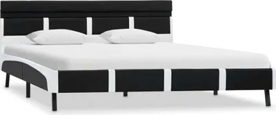 Immagine prodotto di vidaXL Struttura letto con LED in Pelle finta nera 140x200 cm