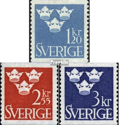 Produktbild von Briefmarken Schweden 1964 Mi 525-527 (kompl.Ausg.) postfrisch Freimarke