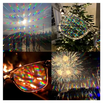 Produktbild von Spektralbrille für Regenbogen-Kaleidoskopeffekte - Festival- und Party-Zubehör