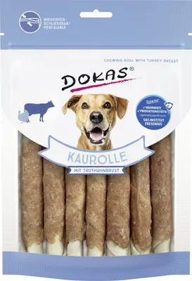 Produktbild von DOKAS - Putenröllchen - 190g - Hundekauartikel