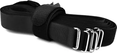 Produktbild von 10 x Klettkabelbinder 80 cm schwarz - Klett / Flausch auf UNTERSCHIEDLICHEN SEITEN! - DS Metallöse Goodymax®