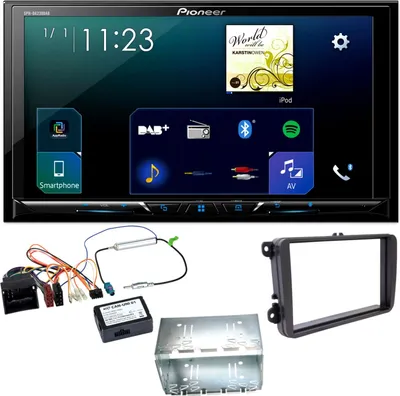 Produktbild von Pioneer SPH-DA230DAB CarPlay Android Auto Einbauset für T6 Sharan 2 Beetle