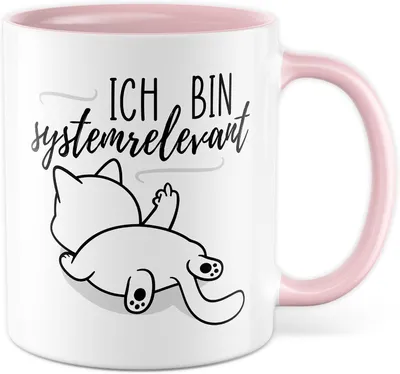Produktbild von Bürotasse mit Spruch – Geschenkidee „Ich bin systemrelevant“ – Kaffeetasse 330ml aus Keramik – Humorvolle Geschenkidee für Kaffeeliebhaber